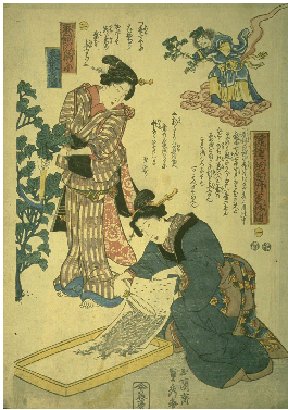養蚕浮世絵